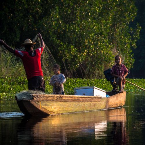 Pescando en familia / Fishermen family